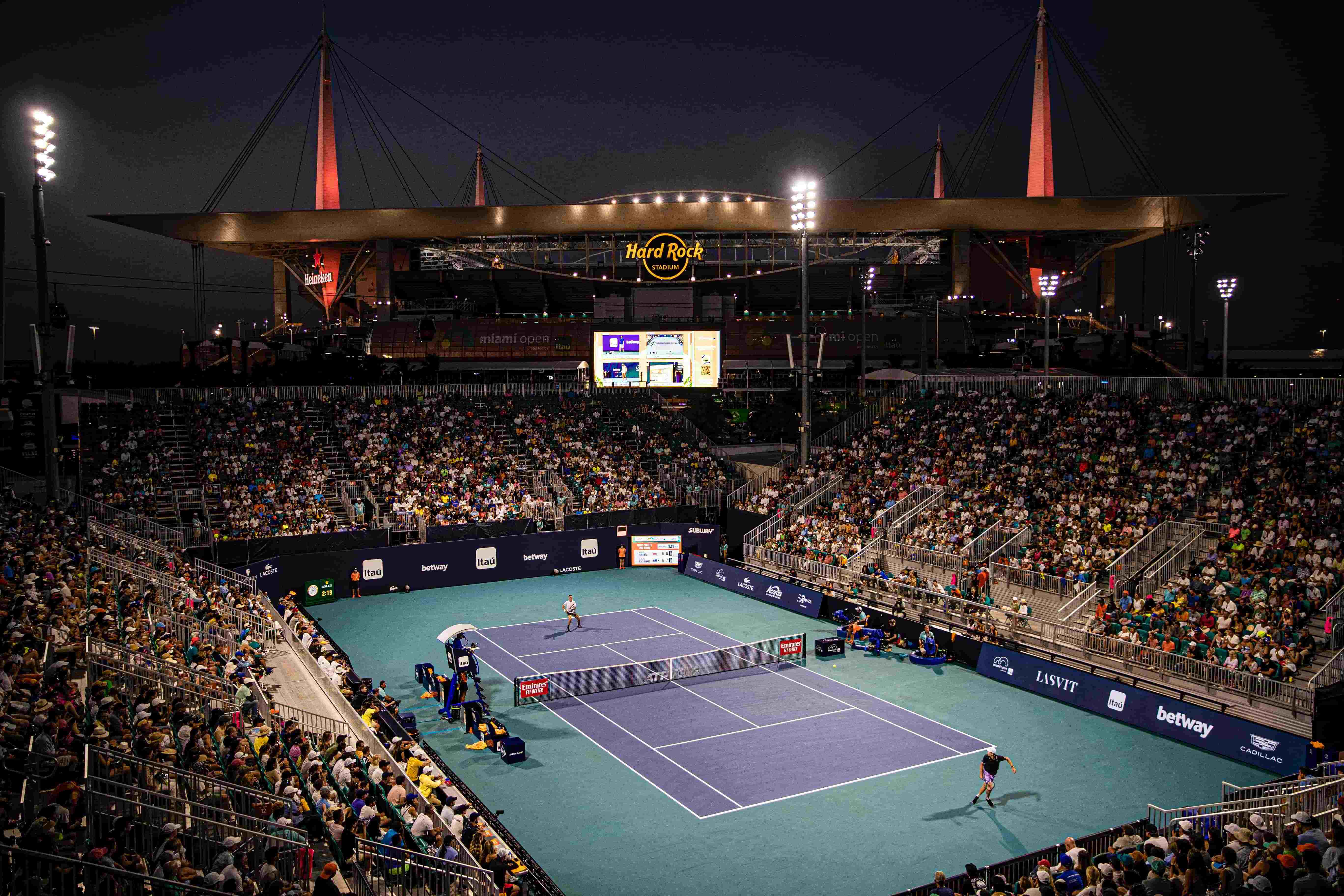 Tennis matchat the Miami Open