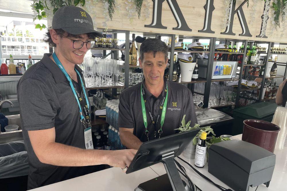 MyVenue specialists working on a POS terminal