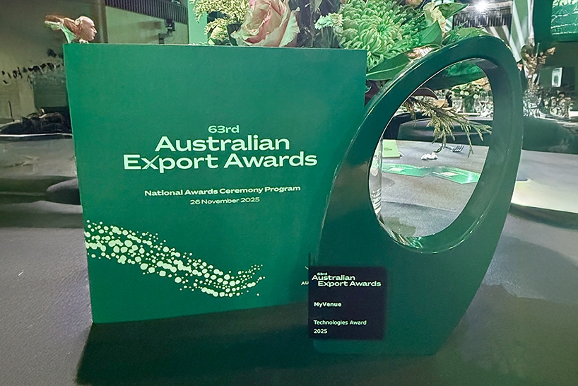 News page thumbnail My Venue named Technology Exporter of the Year