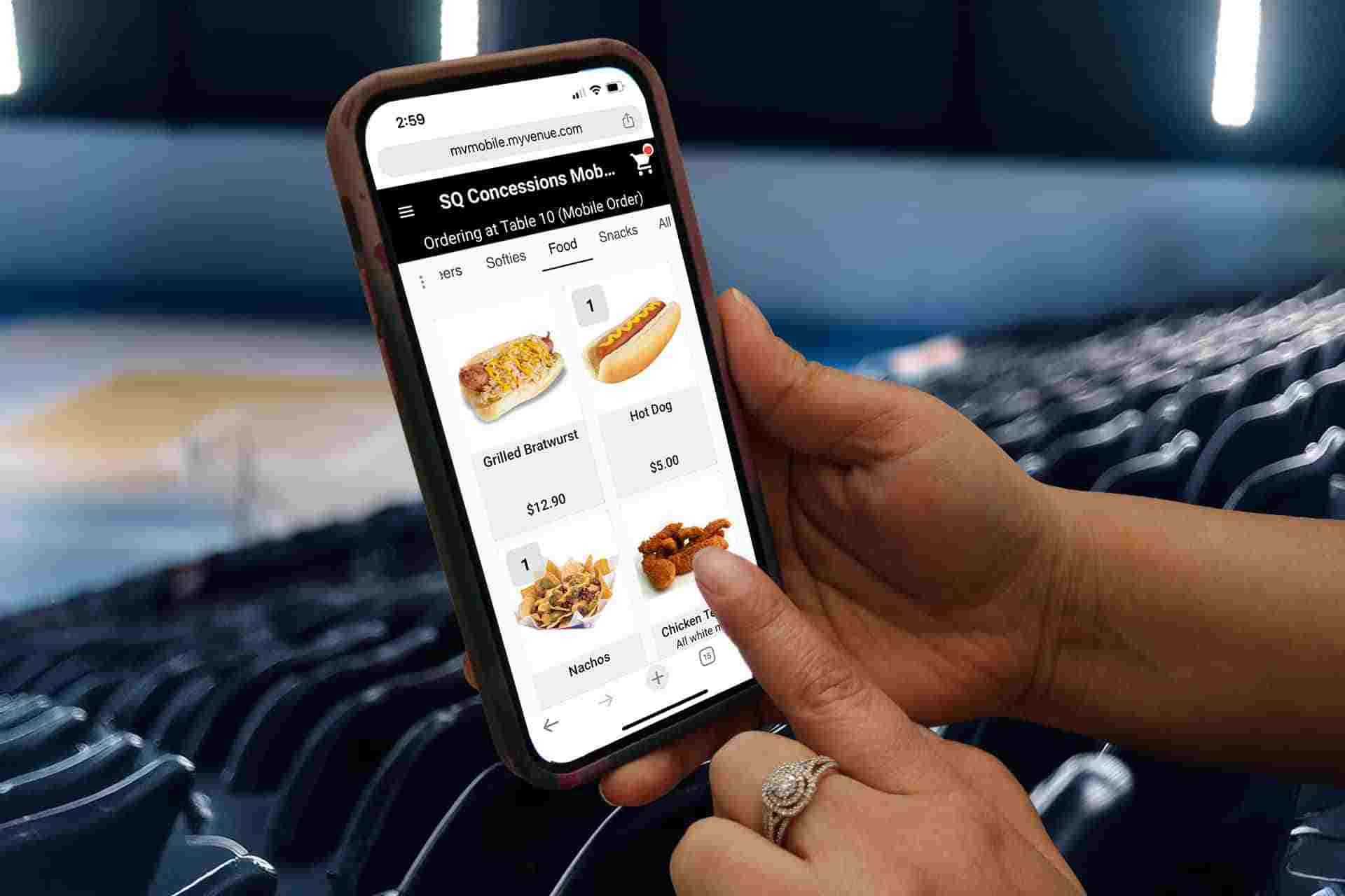 MyVenue's mobile ordering solution