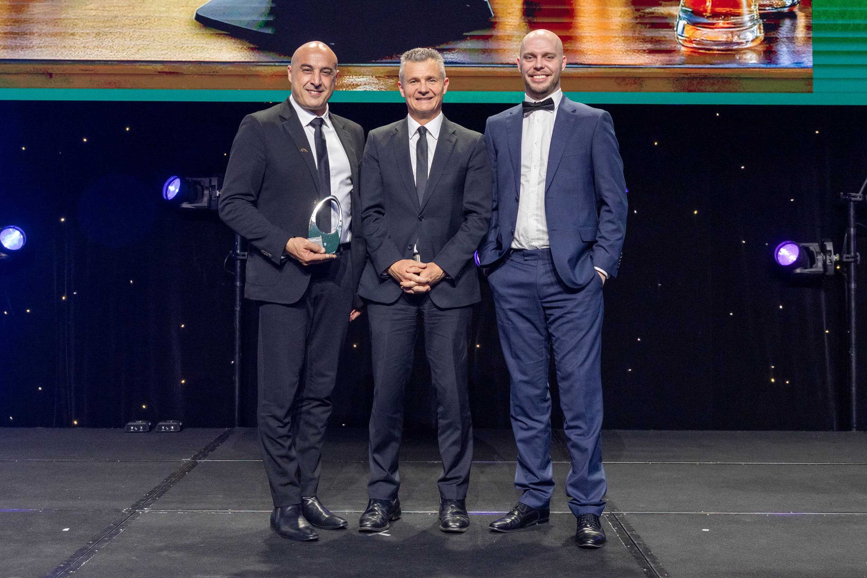 David Ialeggio (CTO) and Scott Babolka (Marketing Manager) accepting the Technologies Exporter of the Year Award