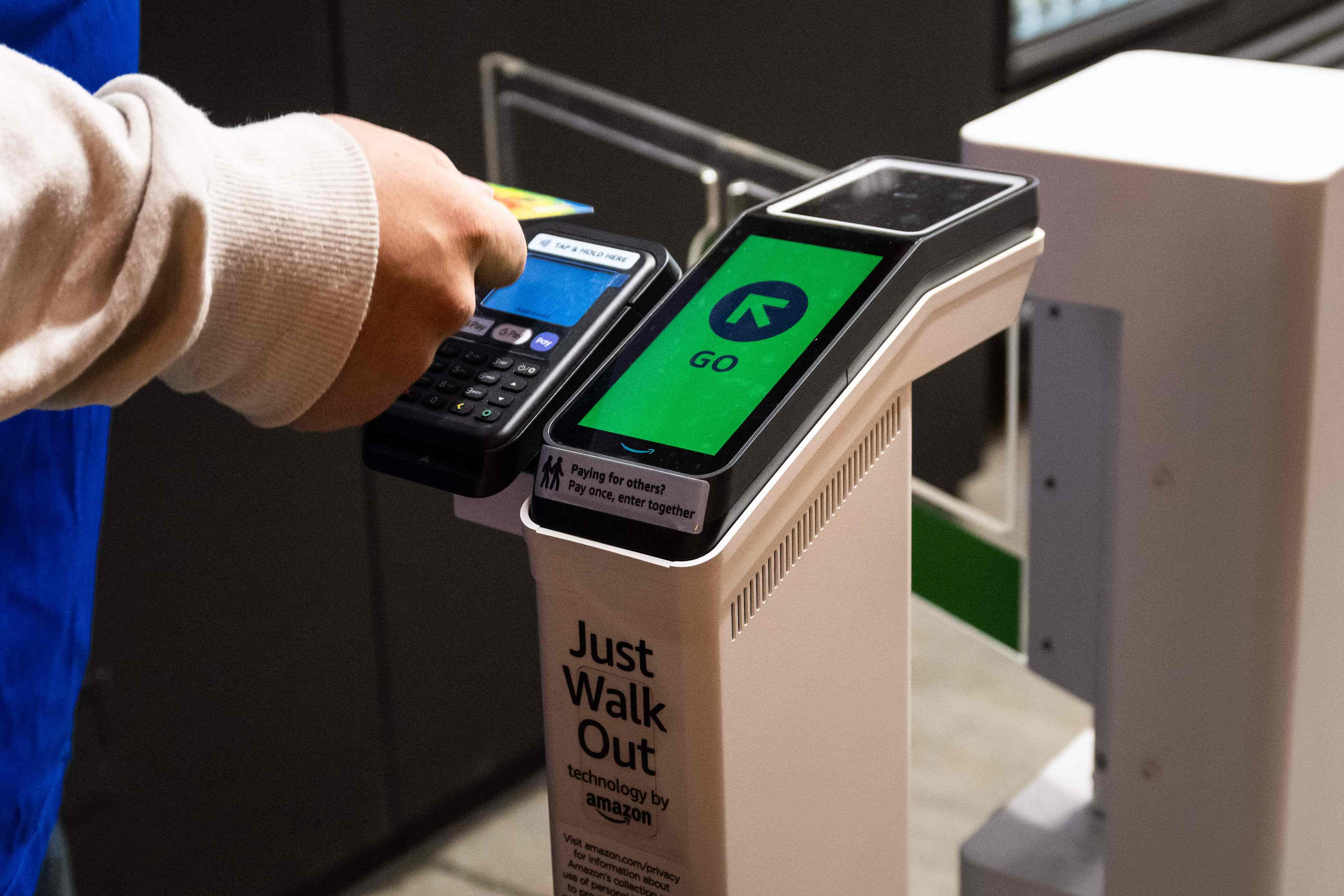 Amazon's Just Walk Out technology gate entry.