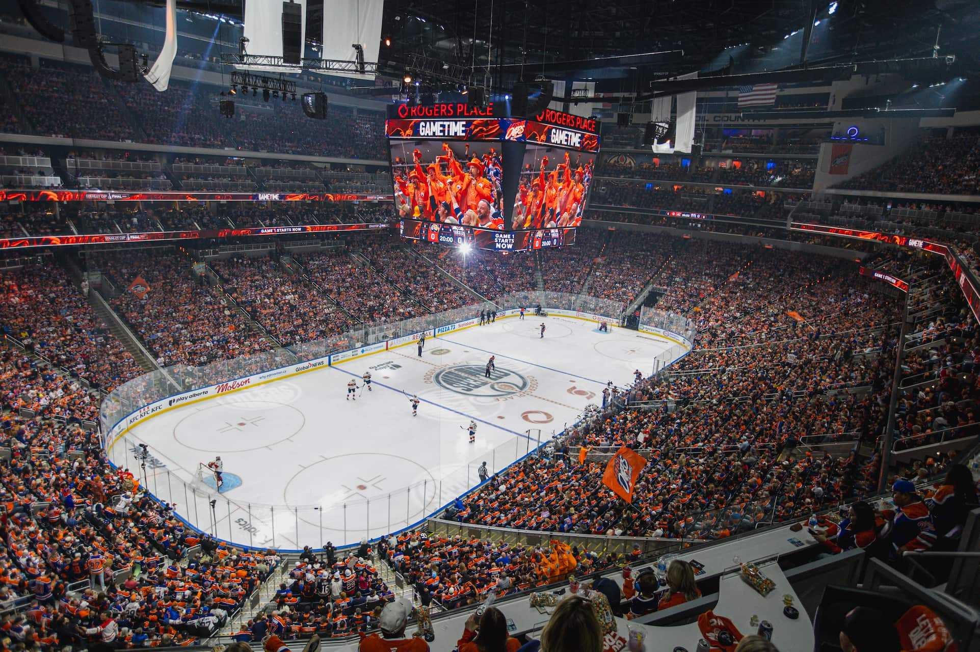Edmonton Oilers playing at Rogers Place