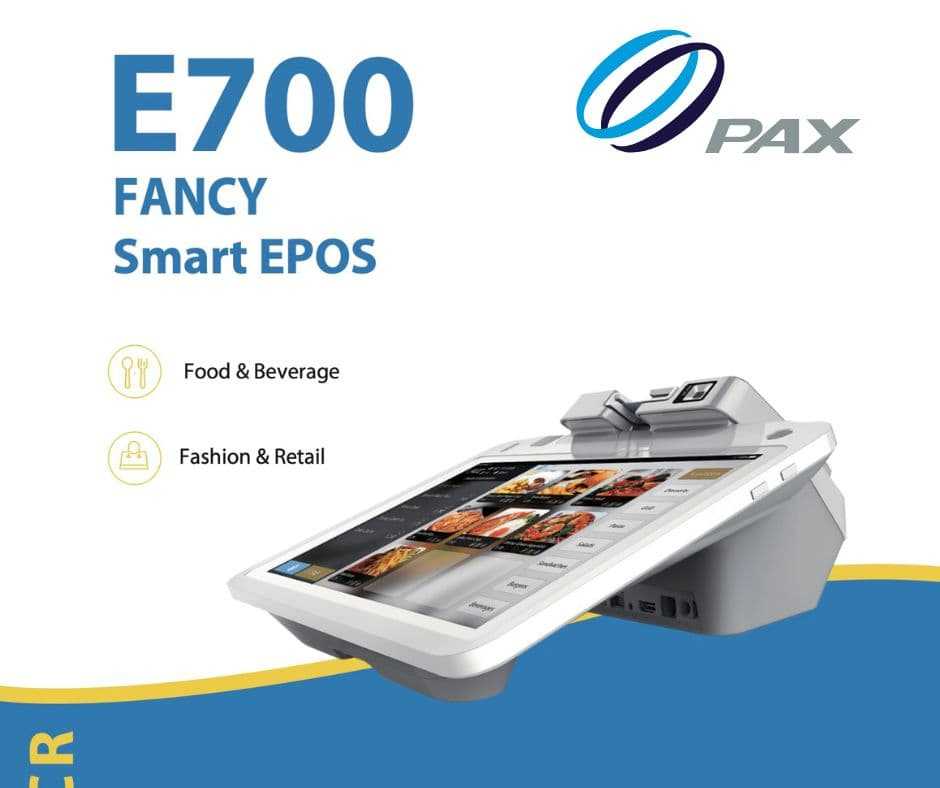 PAX E700 12.5 POS Terminal